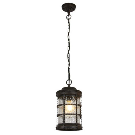 LAMPARA COLGANTE TIPO FAROL EXTERIOR 94 CM DE ALTURA POTENCIA MAX. 60 W BASE E27 IP44 NO INCLUYE FOCO