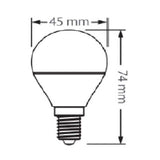 FOCO LED TECNOLITE TIPO GLOBO 4W LUZ SUAVE CÁLIDA BASE E12