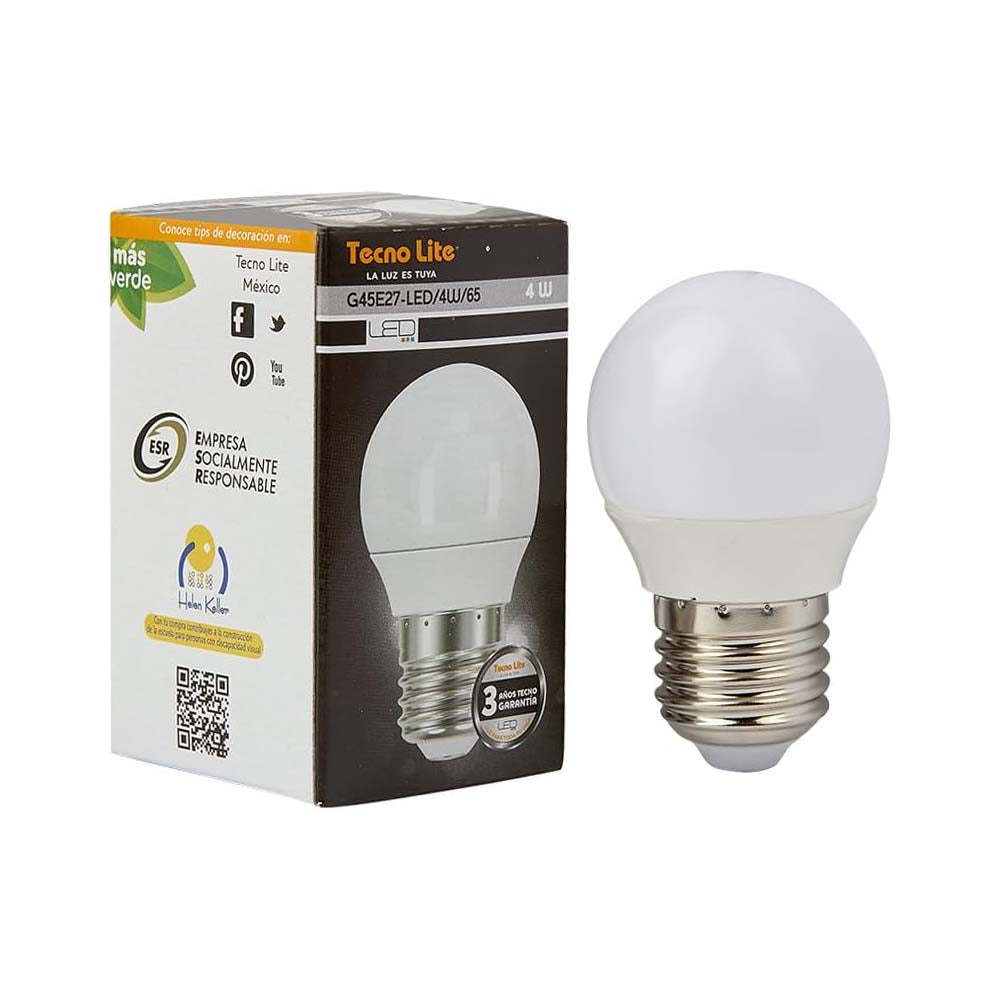 LAMP LED GLOBO 4W 3000K E14 360LM ***TECNOLITE HAE***