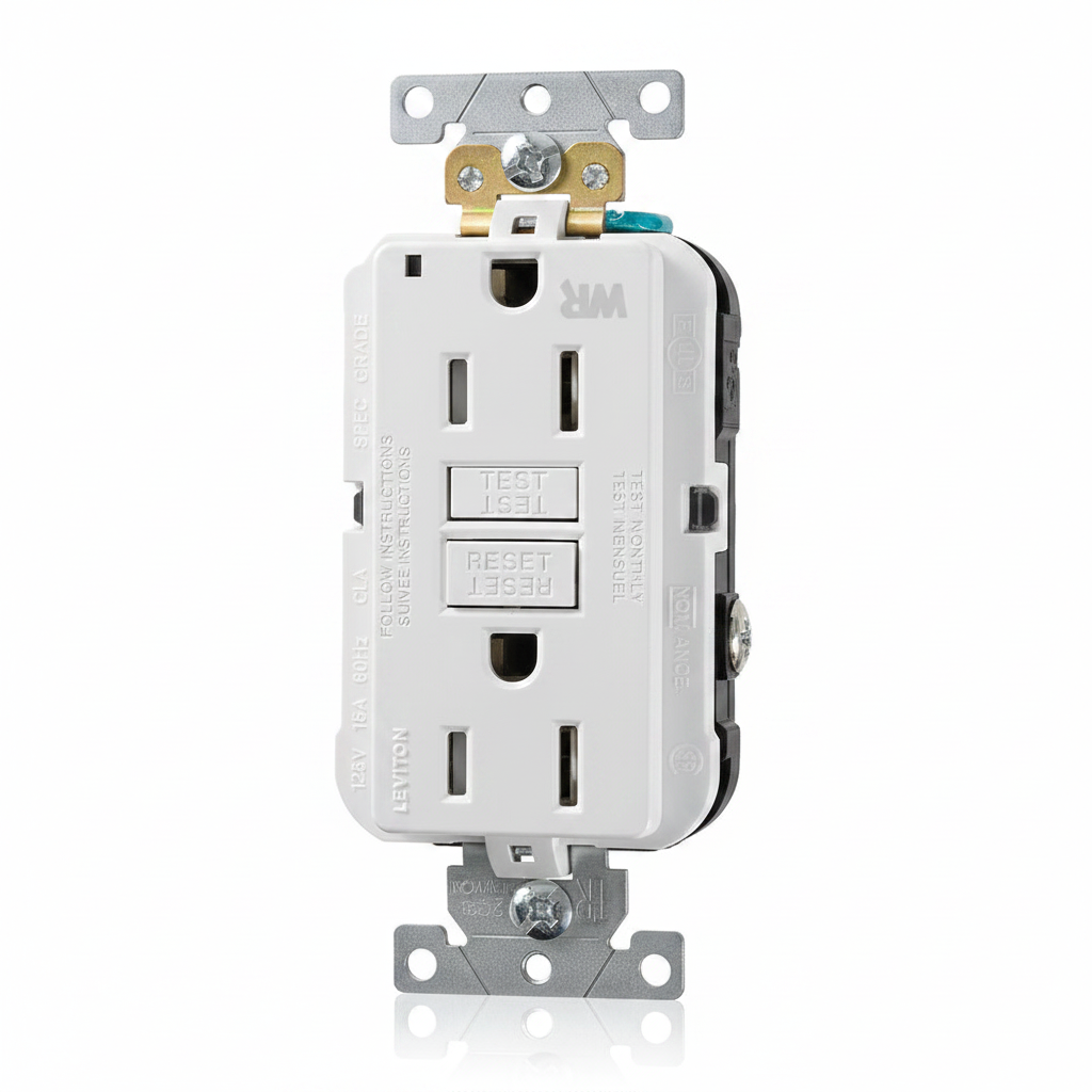 RECEPTACULO DUPLEX ICFT BLANCO SMARTLOCKPRO GRADO INDUSTRIAL LEVITON