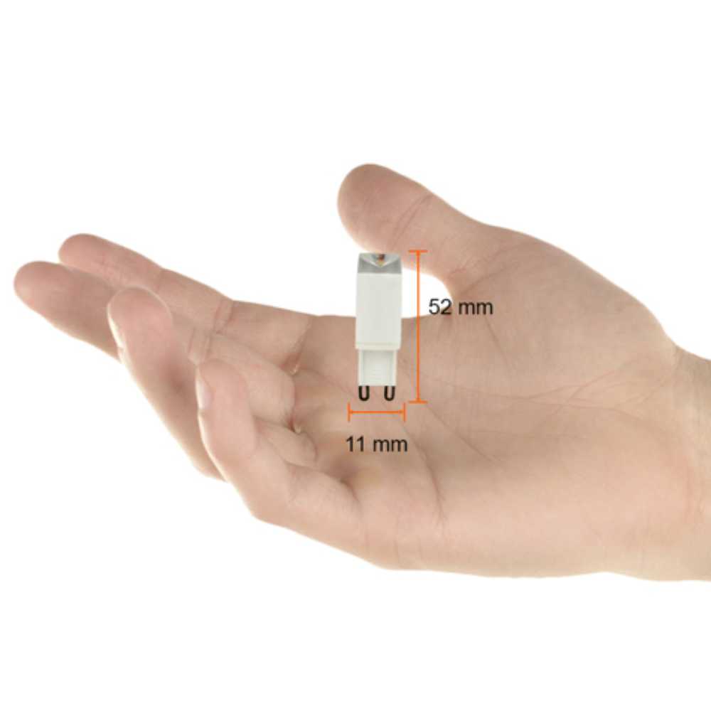 FOCO LED TECNOLITE TIPO AMPOLLETA 2.5W LUZ SUAVE CÁLIDA BASE G9