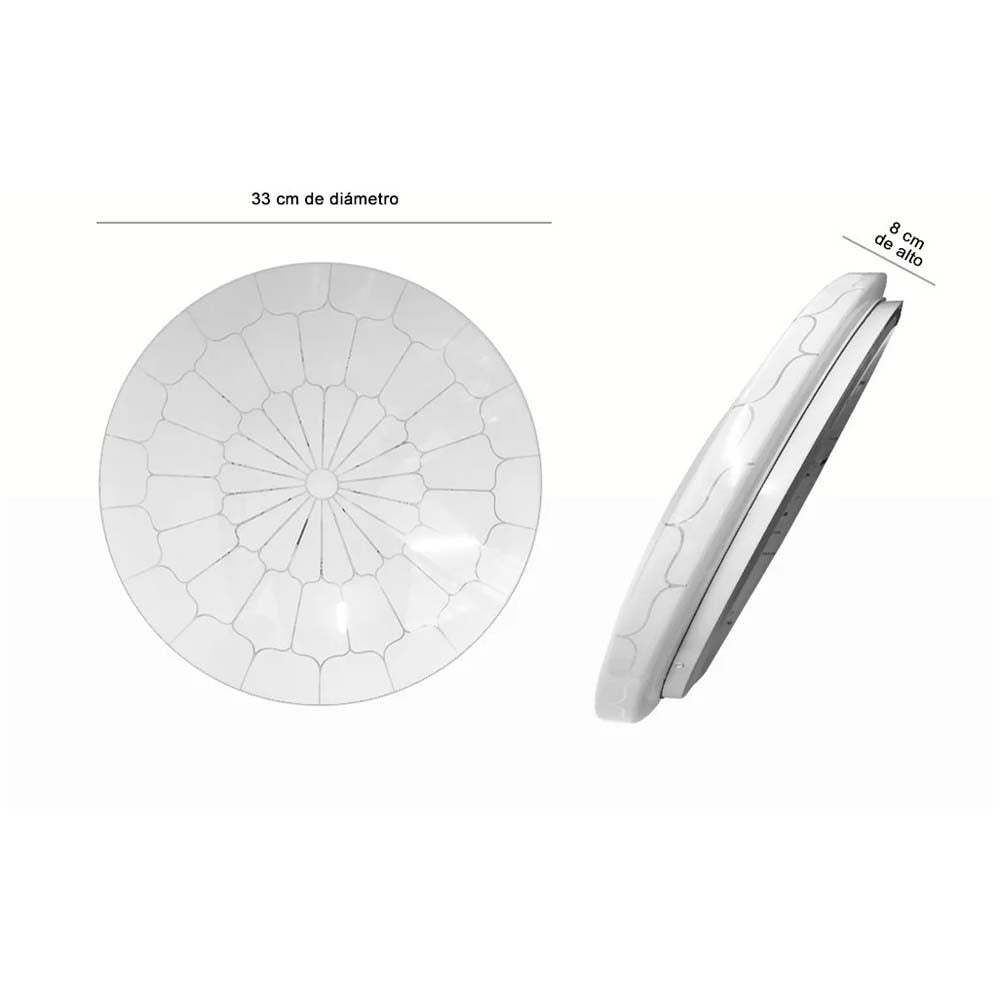 PLAFON DECORATIVO COMPACTO 18W 25000 HRS  SOLARIS *** HA. LUMI ***