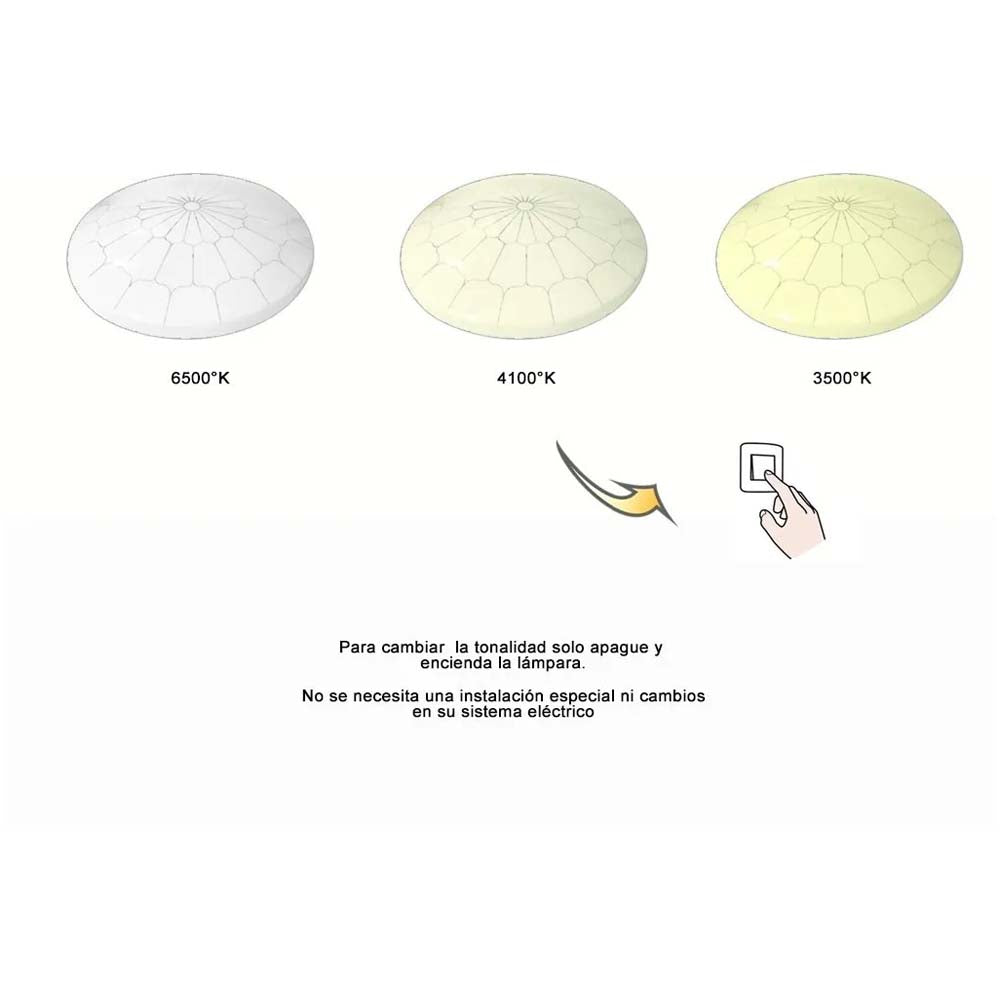 PLAFON DECORATIVO COMPACTO 18W 25000 HRS  SOLARIS *** HA. LUMI ***