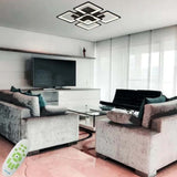 CANDIL DE LED 72W MODERNISTA NEGRO DIMEABLE CUADRADO LEON