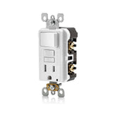 RECEPTACULO SENCILLO DECORA GFCI TAMPER RESISTANT C/INT. 1P 15A125V BCO INCLUYE PLACA