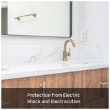 RECEPTACULO DUPLEX GFCI SLIM SMARTLOCKPRO COMERCIAL TAMPER RESIST 20A 125V 2P3H AUT PRU BCO C/PLACA