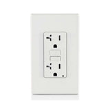 RECEPTACULO DUPLEX GFCI SLIM SMARTLOCKPRO COMERCIAL TAMPER RESIST 20A 125V 2P3H AUT PRU BCO C/PLACA
