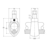 CONECTOR MEC.CU P/VARILLA DE TIERRA 5/8" A CABLE 10 SOL-1 TRE BURNDY **** AP ****
