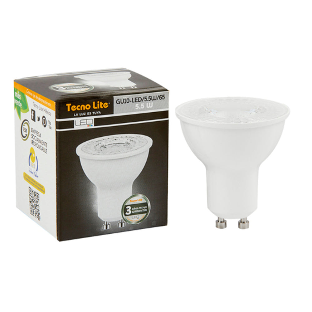 FOCO LED TECNOLITE 5.5W LUZ DE DÍA BASE GU10