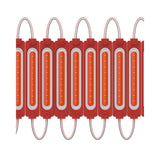 MODULO DE LED 12V AMARILLO CON 6 LEDS Y RECUBRIMIENTO TRANSPARENTE AMARILLA