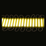 MODULO DE LED 12V AMARILLO CON 6 LEDS Y RECUBRIMIENTO TRANSPARENTE AMARILLA