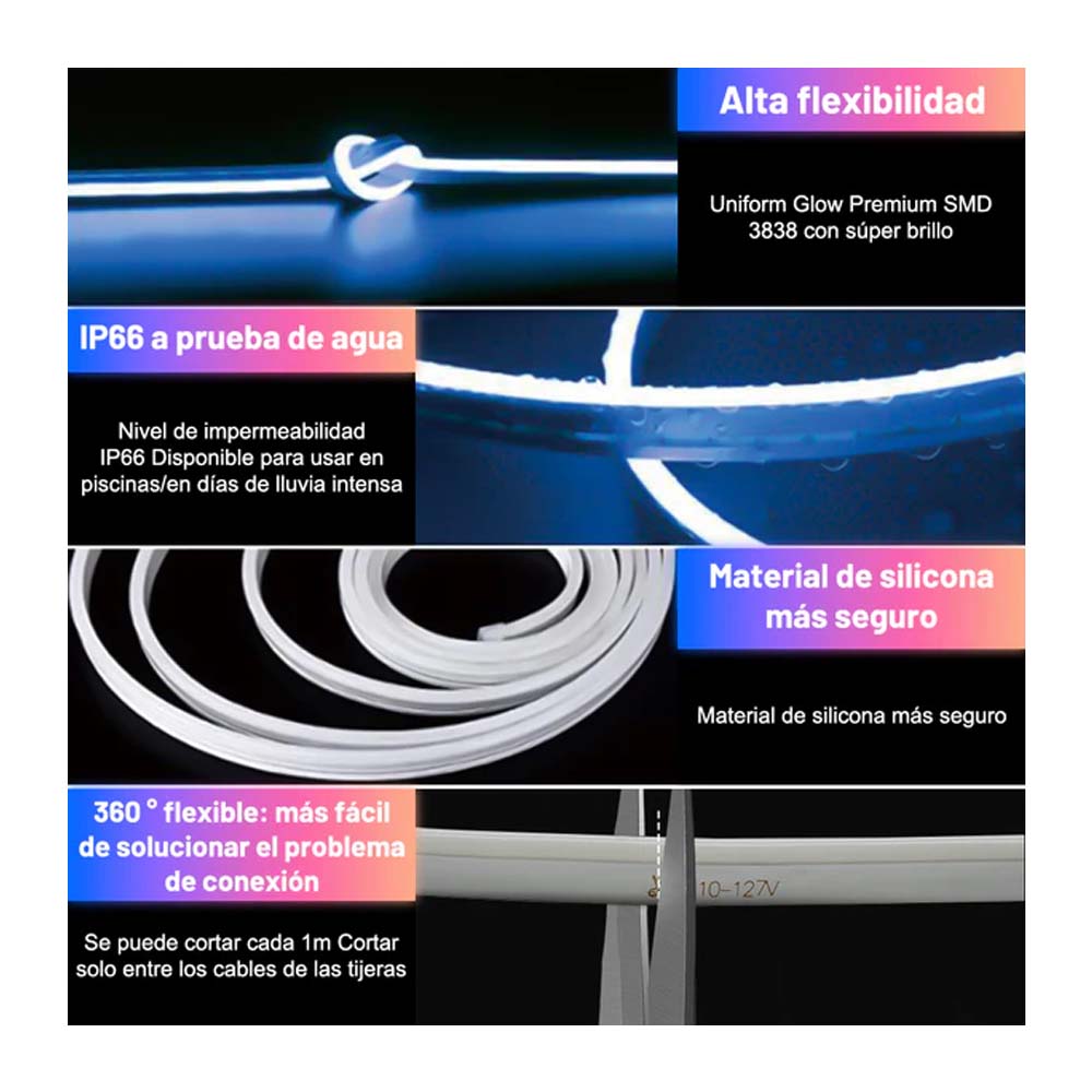 TIRA SUPER 110V 3838 72P 25M RGB MCA GENGXIN