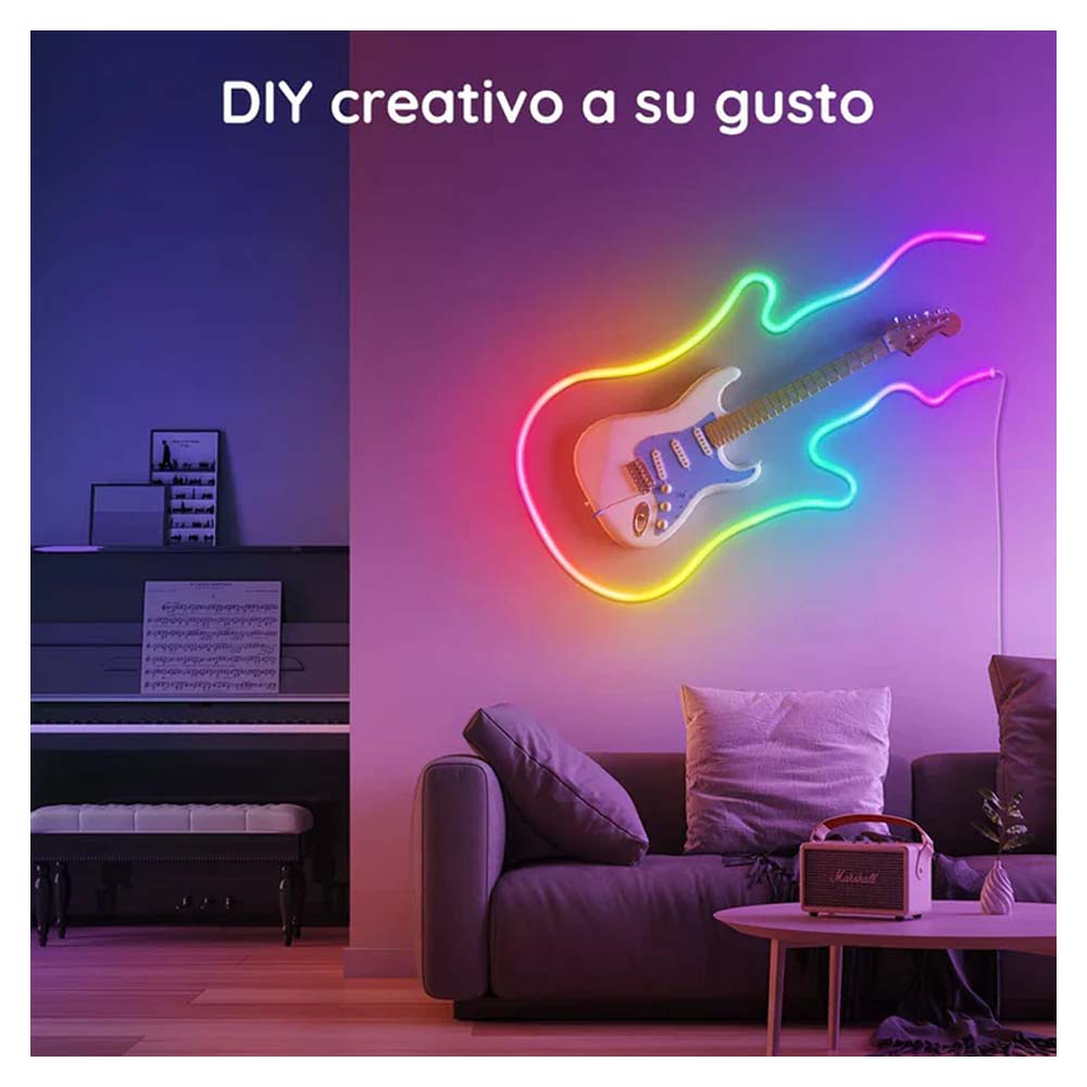 TIRA (NEON FLEX) FUNCIONAMIENTO DE RAYO + 5 FUNCIONES C/CONTROL 40W