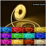 TIRA LED FLEX NEON 12 V 120P 5 M BLANCO FRIO GENXING