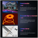 TIRA LED FLEX NEON 12 V 120P 5 M BLANCO FRIO GENXING