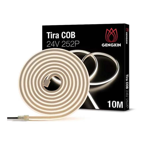 TIRA SUPER 24V LED COB 252P 10MTS HIELO