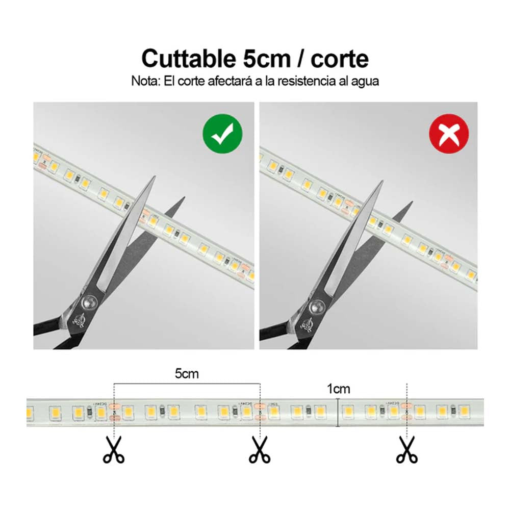TIRA SUMERGIBLE IP68 24V LED 2835 120P 10MTS BF