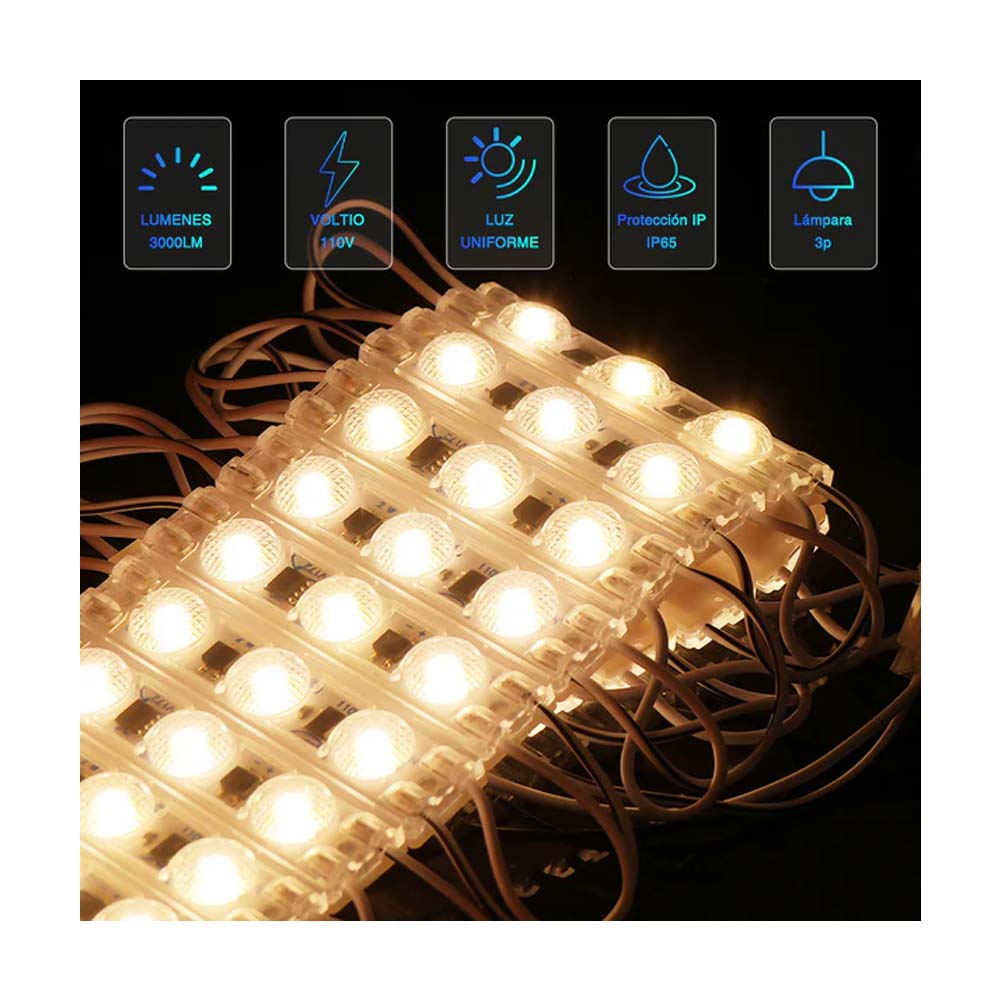 MODULO LED 5 2W 110V 20PZS AMARILLO