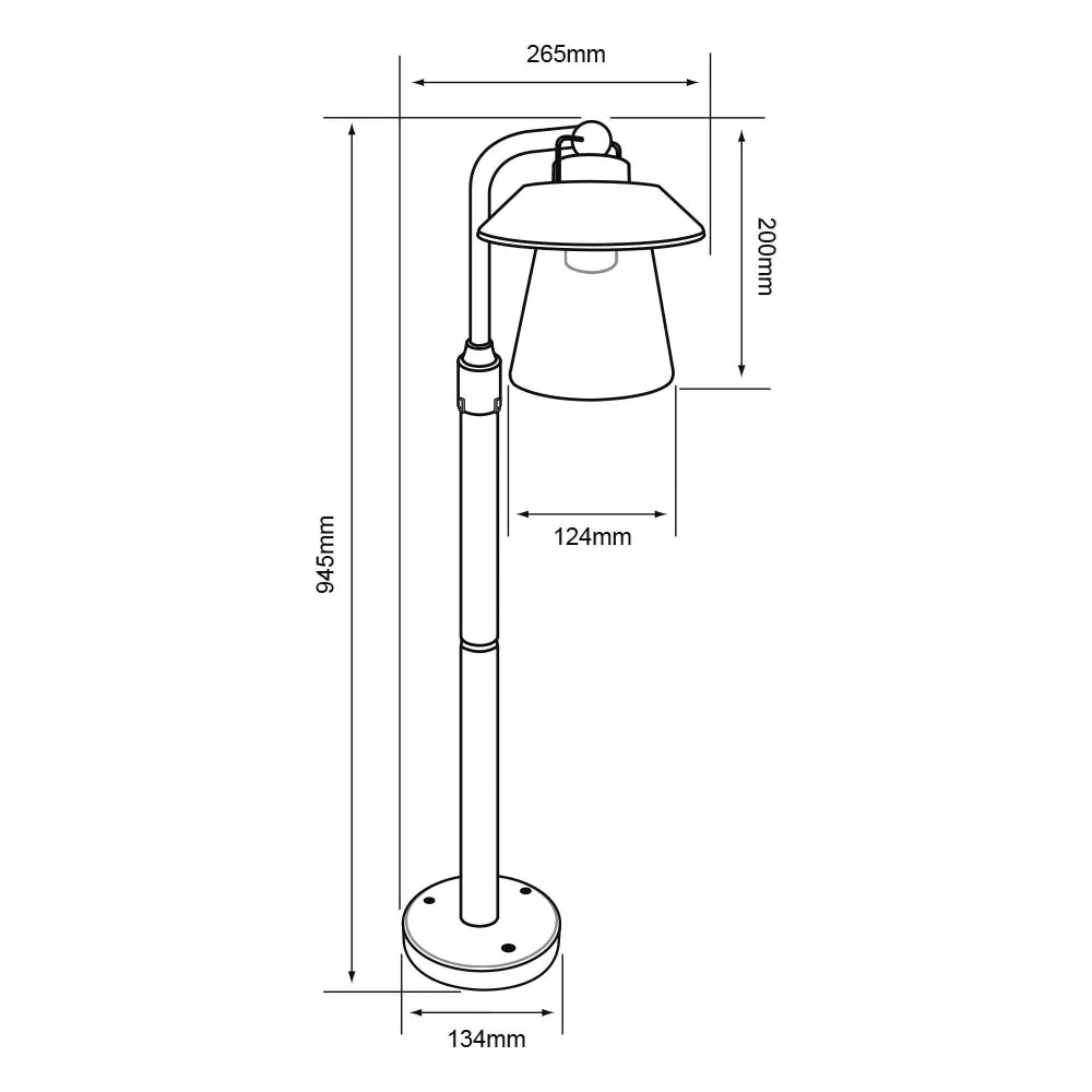 MINI POSTE SPICA II TECNOLITE DE EXTERIOR PARA SOBREPONER BASE E27 *** EXHIBIDO ***