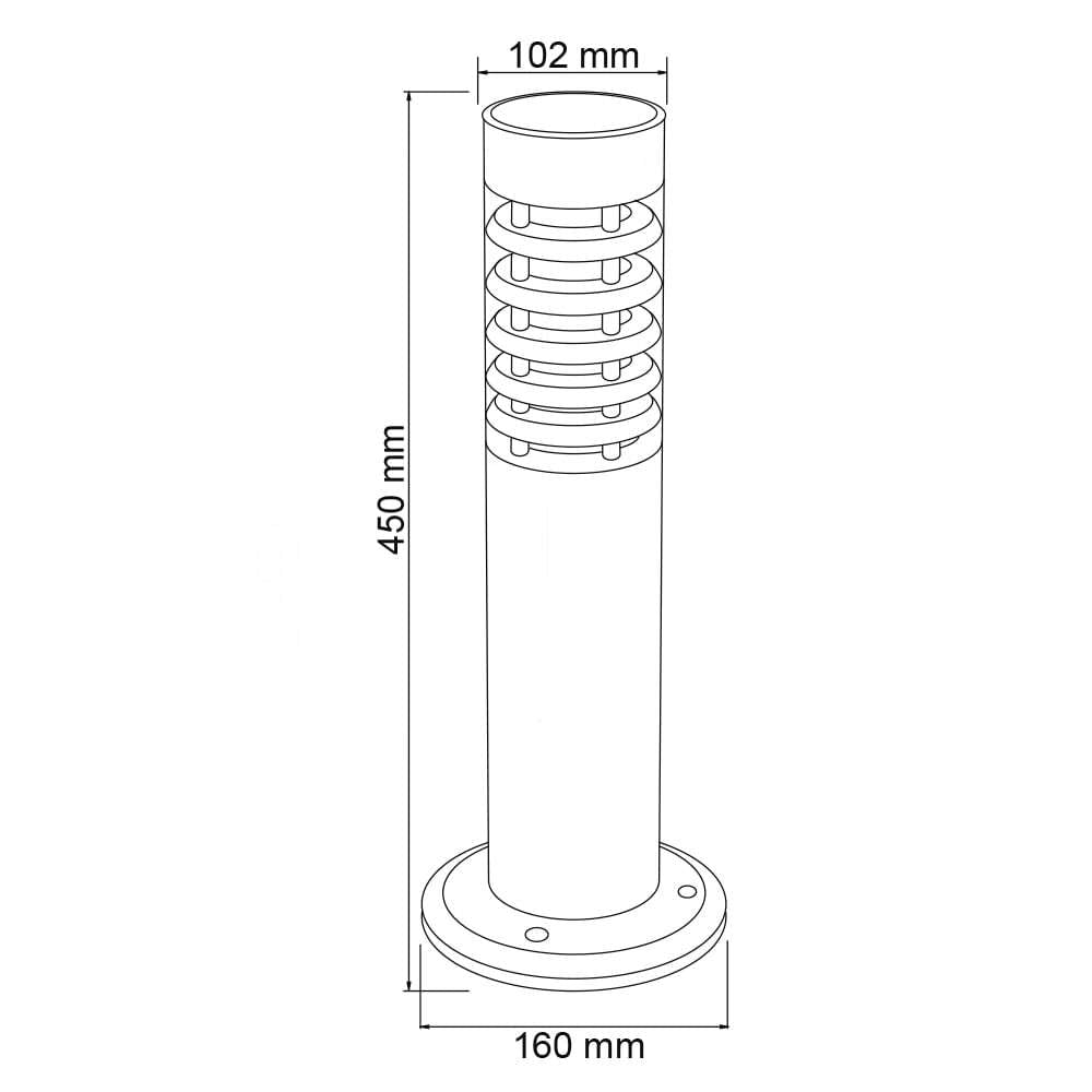 MINI POSTE ANKARA TECNOLITE DE EXTERIOR PARA SOBREPONER BASE E27