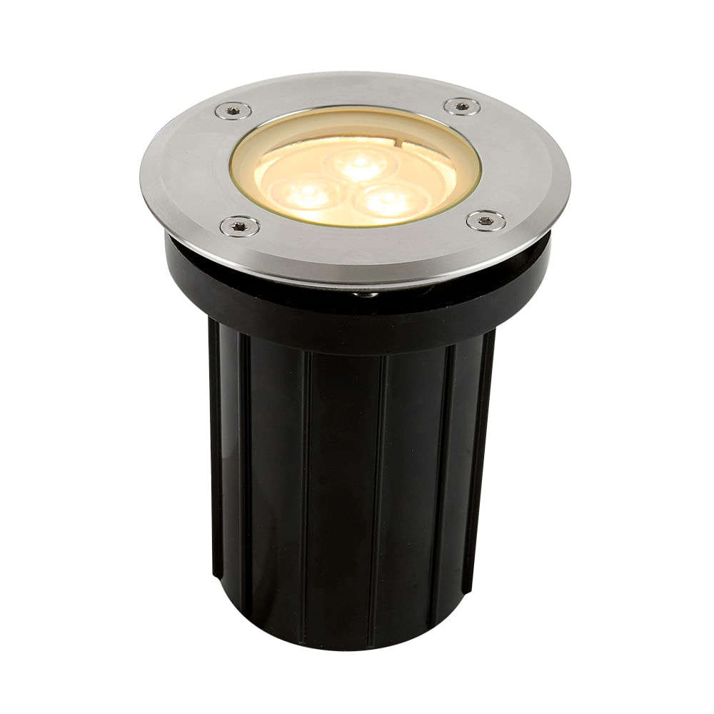 LÁMPARA DE EXTERIOR LED SUMERGIBLE DE BAJA PROFUNDIDAD 3W LUZ SUAVE CÁLIDA
