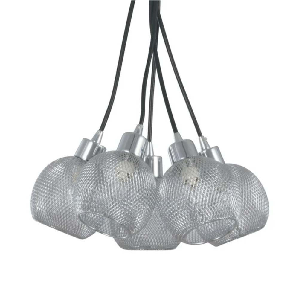 LAMPARA COLGANTE INLITE COLOR CROMO DE 5 LUCES *** HAE *** *** INCLUYE FOCO ***