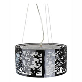 LAMPARA COLGANTE INLITE COLOR NEGRO BRILLANTE 60 W 3 LUCES  *** HA. LUMI ***