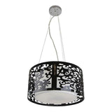 LAMPARA COLGANTE INLITE COLOR NEGRO BRILLANTE 60 W 3 LUCES  *** HA. LUMI ***