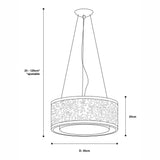 LAMPARA COLGANTE INLITE COLOR NEGRO BRILLANTE 60 W 3 LUCES  *** HA. LUMI ***