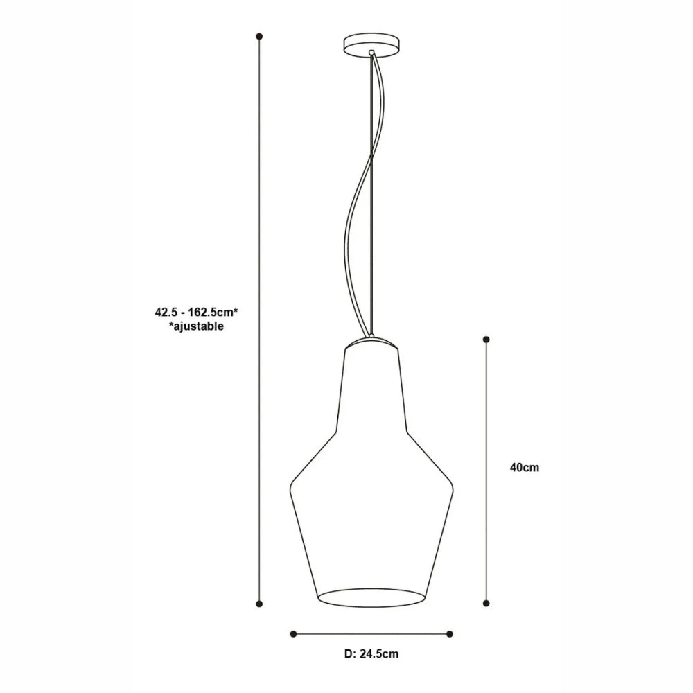 LAMPARA COLGANTE LUMICENTRO AZUL DE 1 LUZ  *** HA. LUMI ***