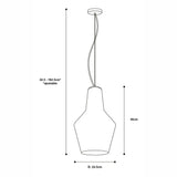 LAMPARA COLGANTE LUMICENTRO AZUL DE 1 LUZ  *** HA. LUMI ***