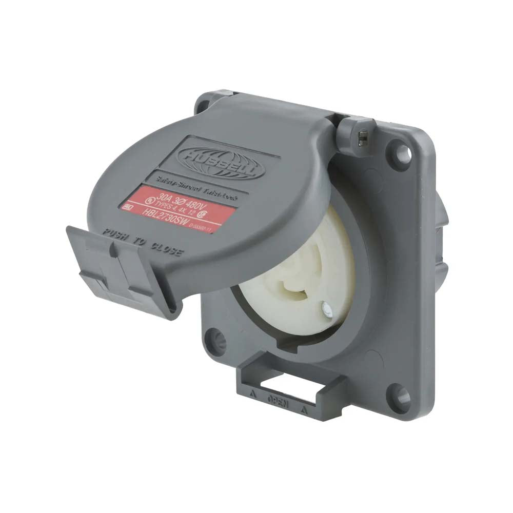 RECEPTACULO HERMETICO TWIST-LOCK HUBBELL 30A 480V NEMA L16-30R