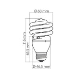FOCO FLUORESCENTE 23 W LUZ DE DIA BASE E27 NO ATENUABLE *** OFRECER HEL-26W/65-T2 ***