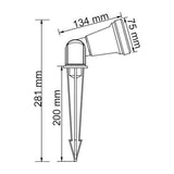 LAMPARA CON ESTACA JARDIN IDEAL ZONA COSTERA BASE GU10 POTENCIA MAX. 20 W IP44 IK06 NO INCLUYE FOCO HFV-750/N