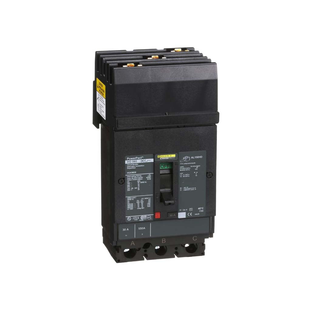 INTERRUPTOR TERMOMAGNETICO 3X30A H 35KA 600V HGA36030 SCHNEIDER ELECTRIC