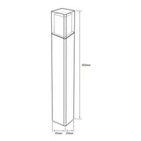MINI POSTE LED OBELIX III TECNOLITE DE EXTERIOR PARA SOBREPONER 13W LUZ SUAVE CÁLIDA