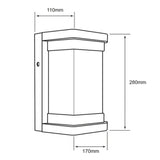 LÁMPARA DE EXTERIOR LED CRUX TECNOLITE 16W PARED ARBOTANTE LUZ SUAVE CÁLIDA IP44 LED INTEGRADO