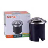 LÁMPARA DE EXTERIOR LED CALGARY TECNOLITE DE PISO EMPOTRABLE 3W LUZ SUAVE CÁLIDA IP44 LED INTEGRADO