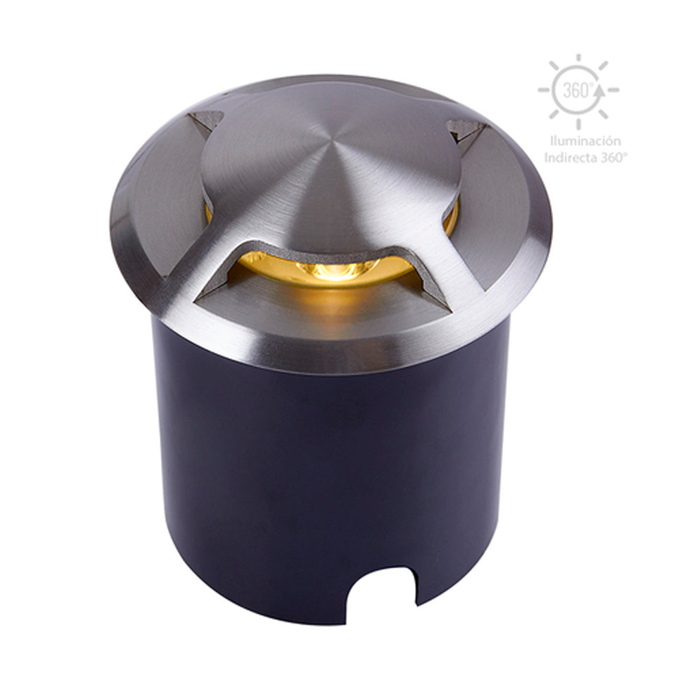 LÁMPARA DE EXTERIOR LED CALGARY TECNOLITE DE PISO EMPOTRABLE 3W LUZ SUAVE CÁLIDA IP44 LED INTEGRADO