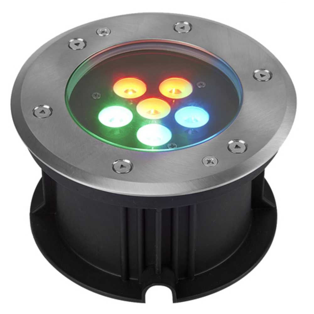 EMPOTRADO SUMERGIBLE LED 7.5W. RGB 100-240V. 17 MV IP 68 ACERO INOX. CHICAGO I
