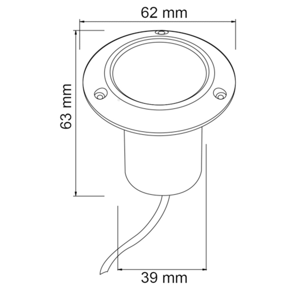 LÁMPARA DE EXTERIOR LED ADANA TECNOLITE DE PISO EMPOTRABLE 5W LUZ SUAVE CÁLIDA IP65 LED INTEGRADO