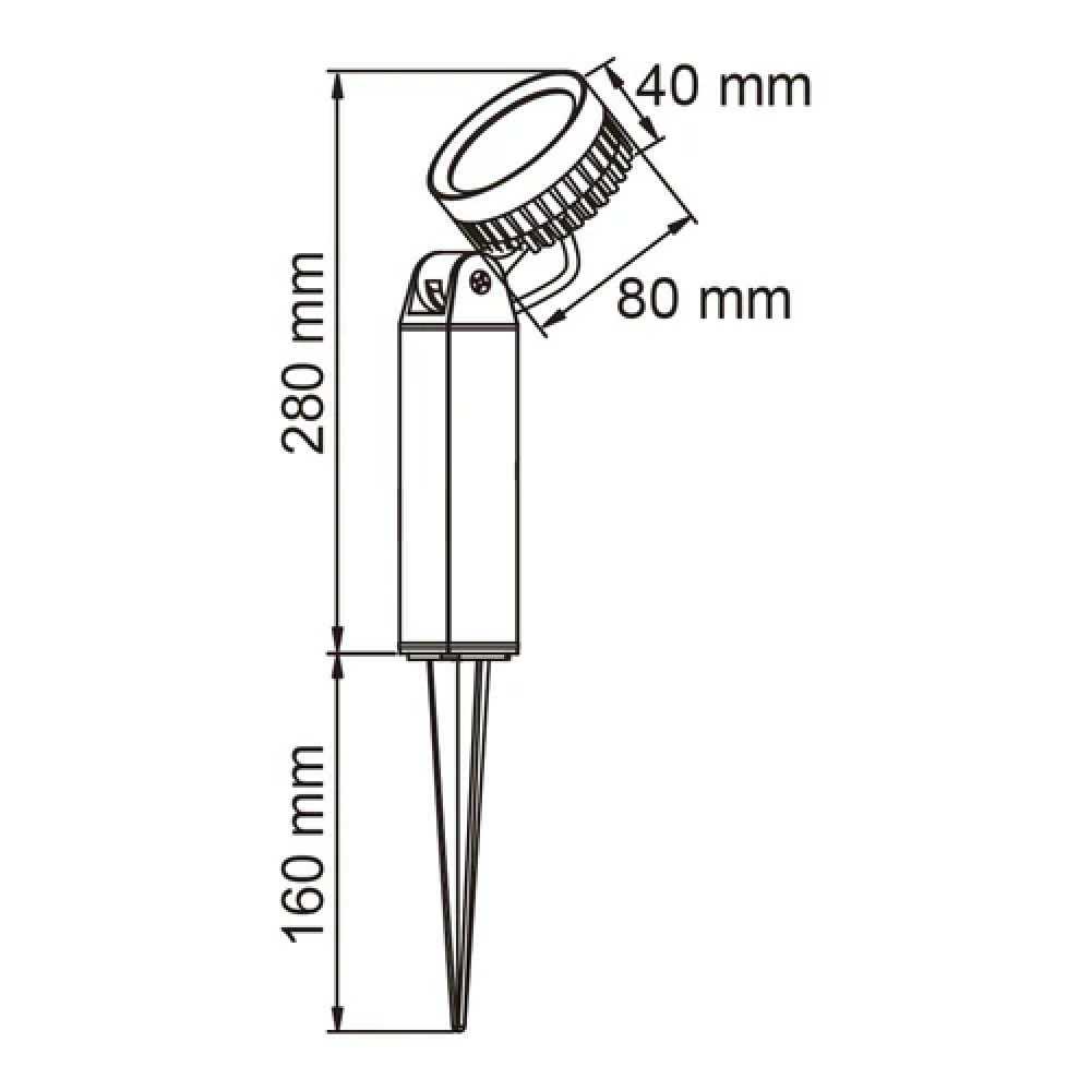 LÁMPARA DE EXTERIOR BENDIN TECNOLITE ESTACA 6W LUZ SUAVE CÁLIDA NO INCLUYE FOCO