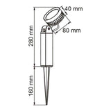 LÁMPARA DE EXTERIOR BENDIN TECNOLITE ESTACA 6W LUZ SUAVE CÁLIDA NO INCLUYE FOCO