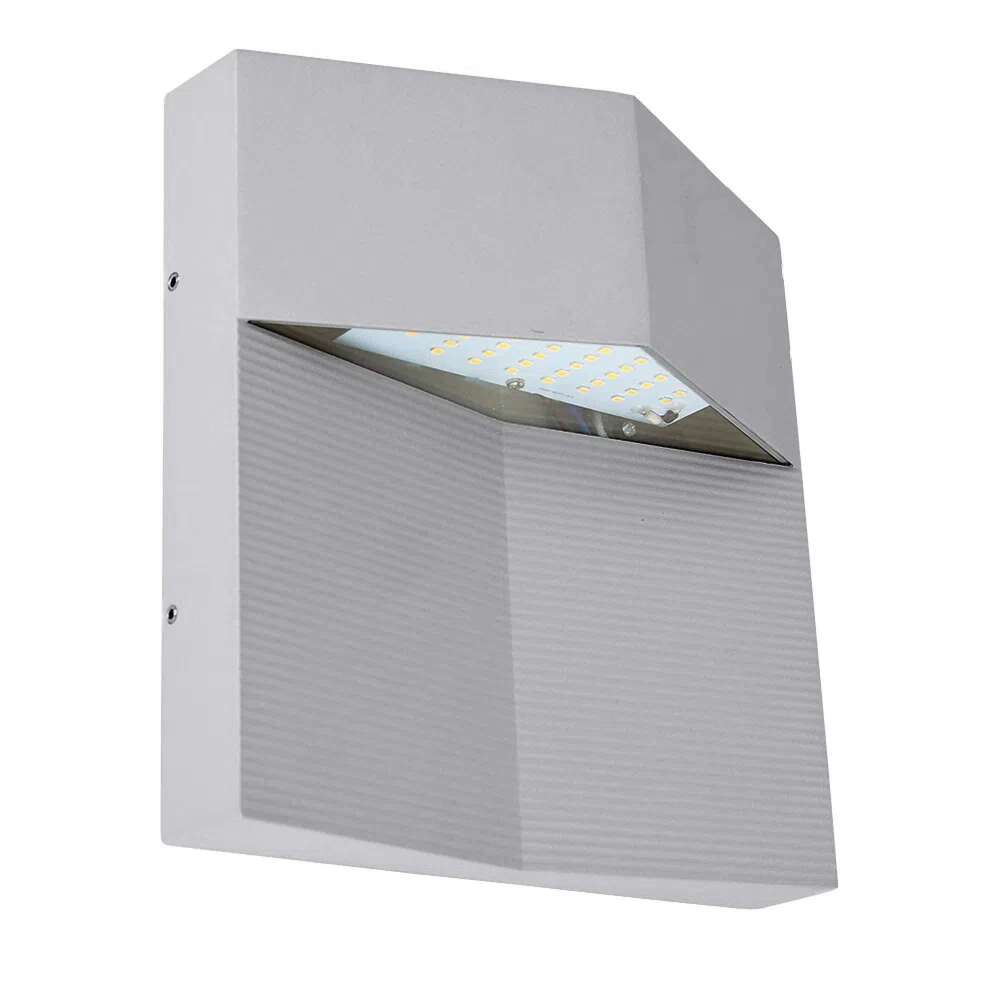 LÁMPARA DE EXTERIOR LED QUADRATA TECNOLITE PARA SOBREPONER 8W LUZ SUAVE CÁLIDA SATINADO