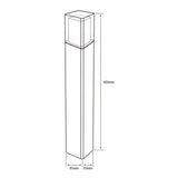 MINI POSTE LED EXTERIOR 60 CM 13 W LUZ CALIDA BRILLANTE IP65 NO ATENUABLE