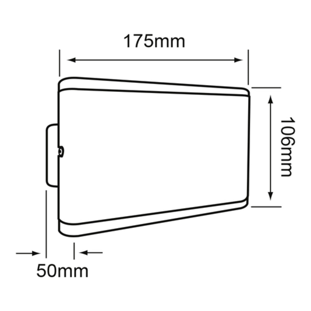LAMPARA DE EXTERIOR LED PARA SOBREPONER 12 W LUZ CALIDA BRILLANTE HLED-117/30/N