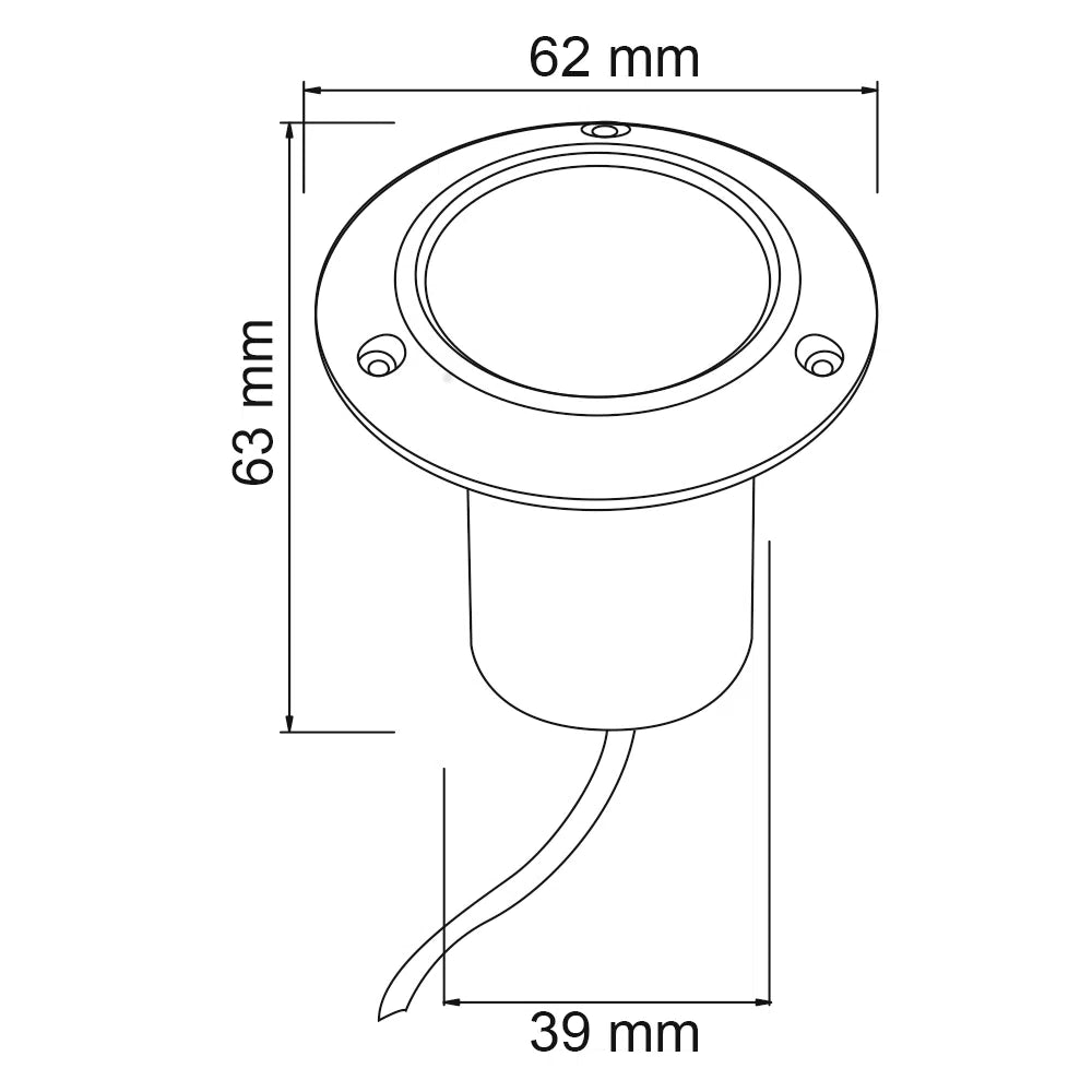 LÁMPARA DE EXTERIOR LED ADANA TECNOLITE DE PISO EMPOTRABLE 5W LUZ SUAVE CÁLIDA IP65 LED INTEGRADO