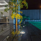 LAMPARA DE PISO LED EMPOTRABLE EXTERIOR 12 W LUZ CALIDA BRILLANTE IP65 LED INTEGRADO