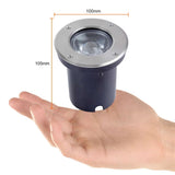 LAMPARA DE PISO LED EMPOTRABLE EXTERIOR 12 W LUZ CALIDA BRILLANTE IP65 LED INTEGRADO