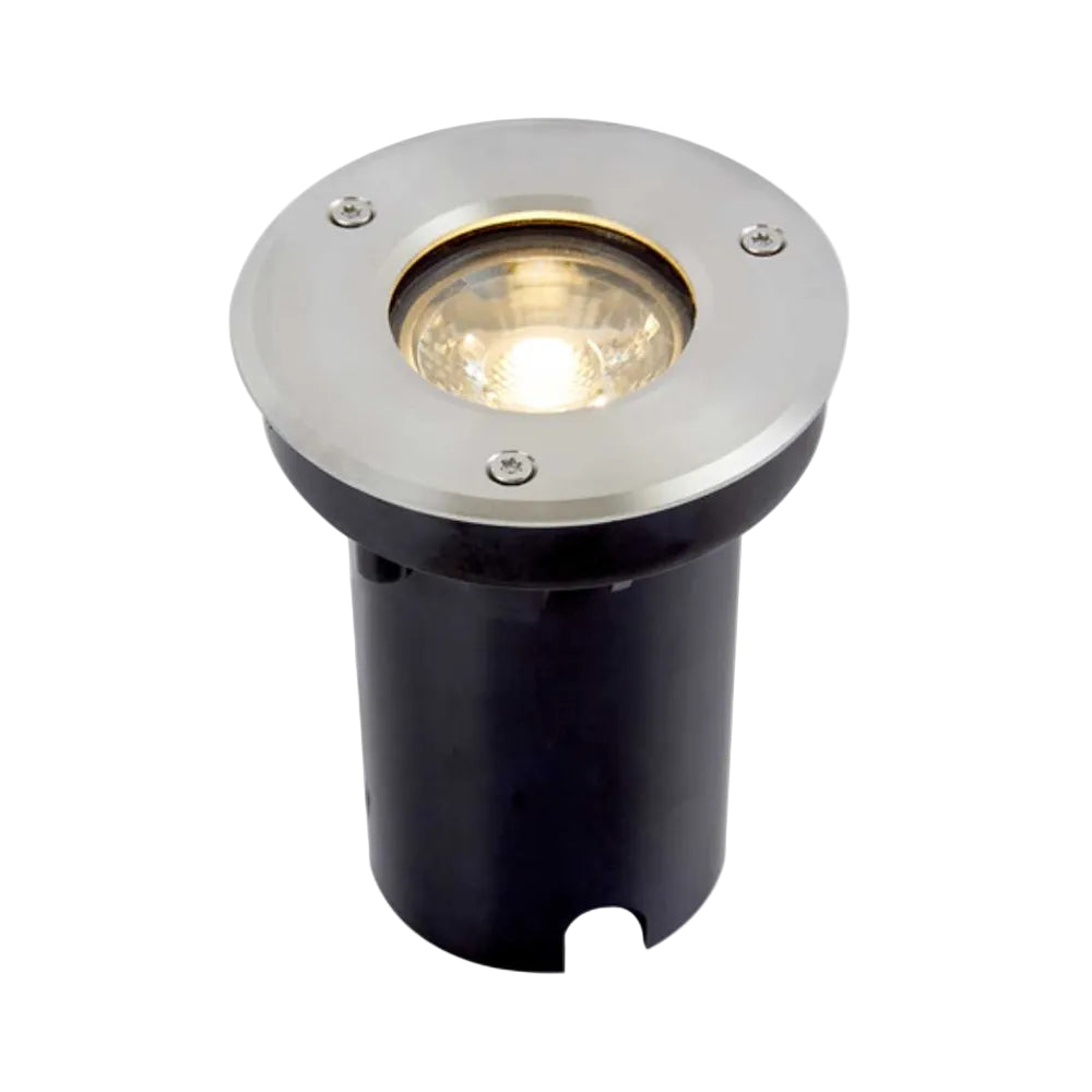 LAMPARA DE PISO LED EMPOTRABLE EXTERIOR 6 W LUZ CALIDA BRILLANTE IP65 LED INTEGRADO